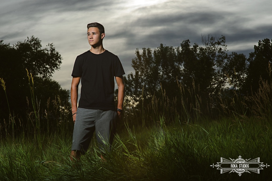 Denver Senior Pictures with clouds